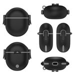 Custodia protettiva per auricolari antipolvere e antigoccia per Google Pixel Buds Pro Dual Elastic Switch (nero)