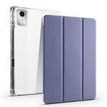 Per Lenovo Tab M11 / Xiaoxin Pad 11 2024 Custodia tablet in pelle TPU trasparente a 3 pieghe con slot per penna (lavanda)