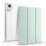 Per Lenovo Tab M11 / Xiaoxin Pad 11 2024 Custodia tablet in pelle TPU trasparente a 3 pieghe con slot per penna (verde chiaro)