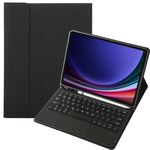 Custodia per tablet in pelle con tastiera Bluetooth touch TPU per Samsung Galaxy Tab S9 FE A710B-A con portapenne (nero)