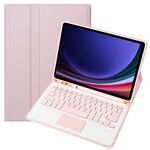 Custodia per tablet in pelle con tastiera Bluetooth touch TPU per Samsung Galaxy Tab S9 FE A710B-A con portapenne (rosa)