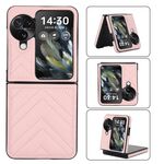 Per OPPO Find N3 Flip Custodia pieghevole a forma di V (rosa)