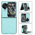 Per OPPO Find N3 Custodia pieghevole per telefono a forma di V Flip (verde)
