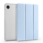 Per Samsung Galaxy Tab A9+ X210 Custodia tablet in pelle TPU trasparente a nido d'ape 3 volte con slot per penna (blu ghiaccio)
