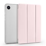 Per Samsung Galaxy Tab A9+ X210 Custodia tablet in pelle TPU trasparente a nido d'ape 3 volte con slot per penna (rosa sabbia)