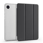 Per Samsung Galaxy Tab A9 X110 Custodia tablet in pelle TPU trasparente a nido d'ape 3 volte con slot per penna (nero)