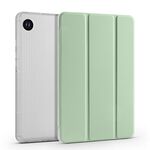 Per Samsung Galaxy Tab A9 X110 Custodia tablet in pelle TPU trasparente a nido d'ape 3 volte con slot per penna (verde)
