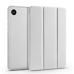 Per Samsung Galaxy Tab A9 X110 Custodia tablet in pelle TPU trasparente a nido d'ape 3 volte con slot per penna (grigio)
