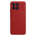 Per Xiaomi Redmi K70E Custodia per telefono in silicone liquido imitazione (rosso scuro)