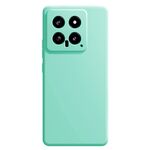 Per Xiaomi 14 Custodia per telefono in silicone liquido imitazione (ciano chiaro)