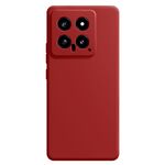 Per Xiaomi 14 Custodia per telefono in silicone liquido imitazione (rosso scuro)