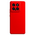 Per Xiaomi 14 Custodia per telefono in silicone liquido imitazione (rossa)