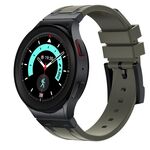Per Samsung Galaxy Watch 4/5/6 cinturino in silicone liquido serie AP (nero verde)