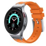 Per Samsung Galaxy Watch 4/5/6 Cinturino in silicone liquido serie AP (argento arancione)
