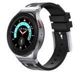 Per Samsung Galaxy Watch 4/5/6 cinturino in silicone liquido serie AP (argento nero)