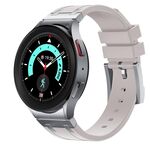 Per Samsung Galaxy Watch 4/5/6 Cinturino in silicone liquido serie AP (Silver Starlight)