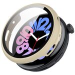 Per vivo Watch 3 PC + cassa dell'orologio integrata con pellicola in vetro temperato (bianco avorio)