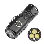 Ricarica 3LED a luce forte TYPE-C Comoda mini torcia multifunzione (con cavo USB senza batteria)