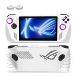 Per ASUS ROG Ally Console di gioco Cover protettiva in silicone + set di tappi per pulsanti Accessori da gioco tascabili (Bianco)