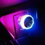 Luci decorative a LED Plug And Play per luce ambientale USB modello diamante per auto (colorate)