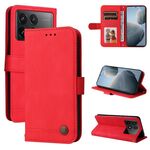 Per Xiaomi Redmi K70 / K70 Pro Skin Feel Life Tree Custodia in pelle con bottoni in metallo(Rosso)