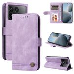 Per Xiaomi Redmi K70 / K70 Pro Skin Feel Life Tree Custodia in pelle con bottoni in metallo (viola)