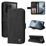Per Xiaomi Redmi K70 / K70 Pro Skin Feel Life Tree Custodia in pelle con bottoni in metallo (Nero)