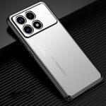 Per la custodia del telefono in metallo smerigliato Xiaomi Redmi K70 Pro (argento)