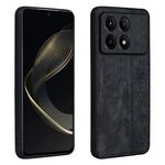 Per Xiaomi Redmi K70 AZNS Custodia per telefono con sensazione di pelle in rilievo 3D (nera)