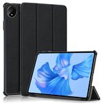 Custodia per tablet in pelle Smart Custer Pure Color 3 pieghe per Huawei MatePad Pro 11 2024/2022 (Nero)