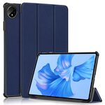 Custodia per tablet in pelle Smart Custer Pure Color 3 pieghe per Huawei MatePad Pro 11 2024/2022 (blu scuro)