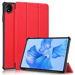 Custodia per tablet in pelle Smart Custer Pure Color 3 pieghe per Huawei MatePad Pro 11 2024/2022 (Rosso)