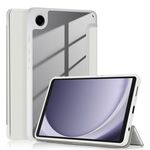 Per Samsung Galaxy Tab A9 Custodia per tablet in pelle astuta in tinta unita in acrilico 3 pieghevoli (bianca)