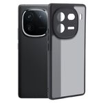 Per vivo iQOO 12 Pro Custodia per telefono in TPU nero opaco a pori fini + PC