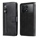 Per Xiaomi Redmi K70 / K70 Pro Custodia per cellulare in pelle con cerniera alla moda con texture di vitello (nera)
