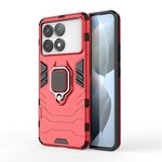 Per Xiaomi Redmi K70 Custodia antiurto per PC + supporto in TPU (rossa)