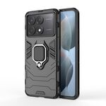 Per Xiaomi Redmi K70E Custodia antiurto per PC + supporto in TPU (nera)