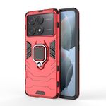 Per Xiaomi Redmi K70E Custodia antiurto per PC + supporto in TPU (rossa)