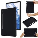 Custodia per tablet antiurto in silicone liquido di colore puro per Samsung Galaxy Tab S9 (nero)