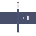 Per Xiaomi Inspiration Stylus 1st LOVE MEI Custodia protettiva in silicone stile retrò (blu scuro)