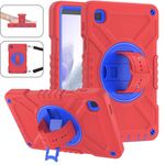 Per Samsung Galaxy Tab A7 Lite X Custodia per tablet in silicone ibrido per PC con rotazione e cinturino (rosso blu)