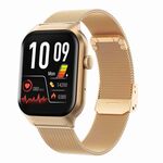 Cinturino in acciaio milanese da 2,01 pollici Chiamata Bluetooth Smart Watch Supporto Monitoraggio della frequenza cardiaca / Zucchero nel sangue non invasivo(Oro)