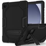 Custodia per tablet PC ibrida in silicone robot a colori a contrasto per Samsung Galaxy Tab A9+ X216 con supporto (nero)