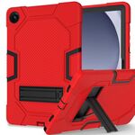 Per Samsung Galaxy Tab A9+ X216 Custodia per tablet PC ibrida in silicone robot con colori a contrasto con supporto (rosso nero)