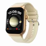 Cinturino in silicone da 2,01 pollici Chiamata Bluetooth Smart Watch Supporto Monitoraggio della frequenza cardiaca / Zucchero nel sangue non invasivo (giallo chiaro)