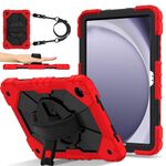 Custodia per tablet PC ibrida in silicone Robot C2 per Samsung Galaxy Tab A9+ X216 (rosso nero)