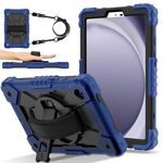 Custodia per tablet PC ibrida in silicone Robot C2 per Samsung Galaxy Tab A9 X115 (nero blu scuro)