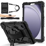 Custodia per tablet PC ibrida in silicone Robot C2 per Samsung Galaxy Tab A9 X115 (nero)