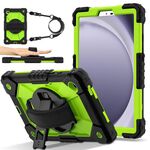 Custodia per tablet PC ibrida in silicone Robot C2 per Samsung Galaxy Tab A9 X115 (nero giallo verde)
