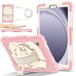 Custodia per tablet PC ibrida in silicone Robot C2 per Samsung Galaxy Tab A9 X115 (oro rosa beige)
